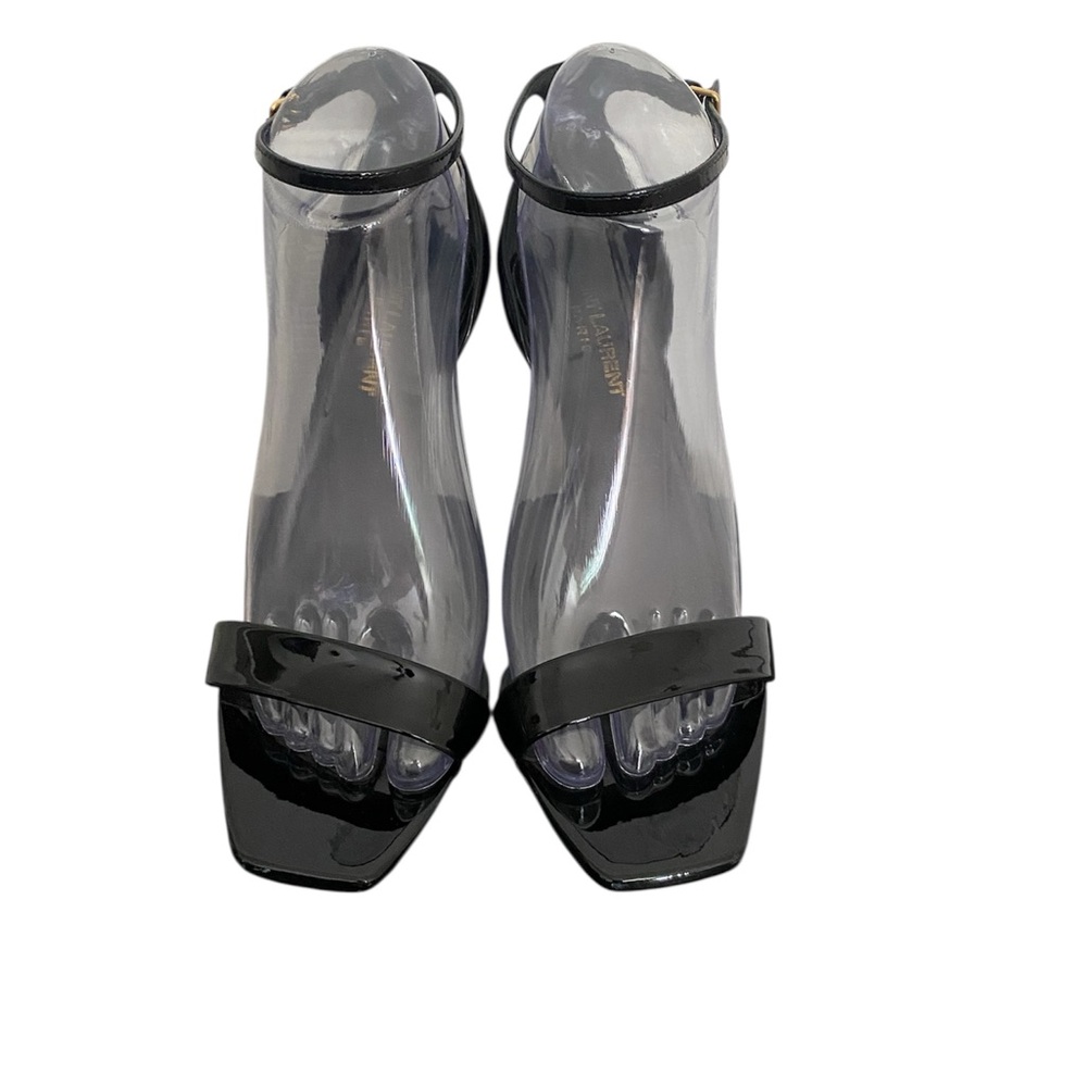 Saint Laurent Amber Black Patent Heels Size 38/8